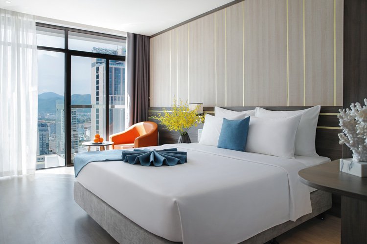 Phòng ngủ tại khách sạn Nha Trang gần biển Seana Hotel Nha Trang