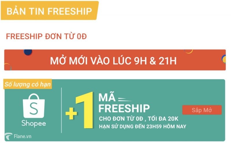 Mã Freeship giúp miễn phí vận chuyển cho đơn hàng