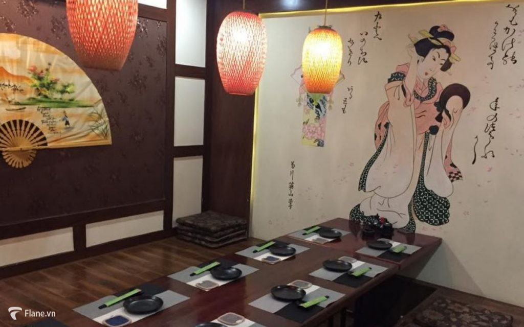 Không gian trang nhã tại nhà hàng Nhật Bản